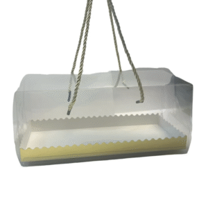 Caja en Acetato Base Cordón y Listón - 26x14x12 cordon cm