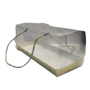 Caja en Acetato Base Cordón y Listón - 25x11x11 cordon cm