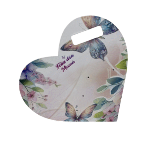 corazón porta flores y vaso